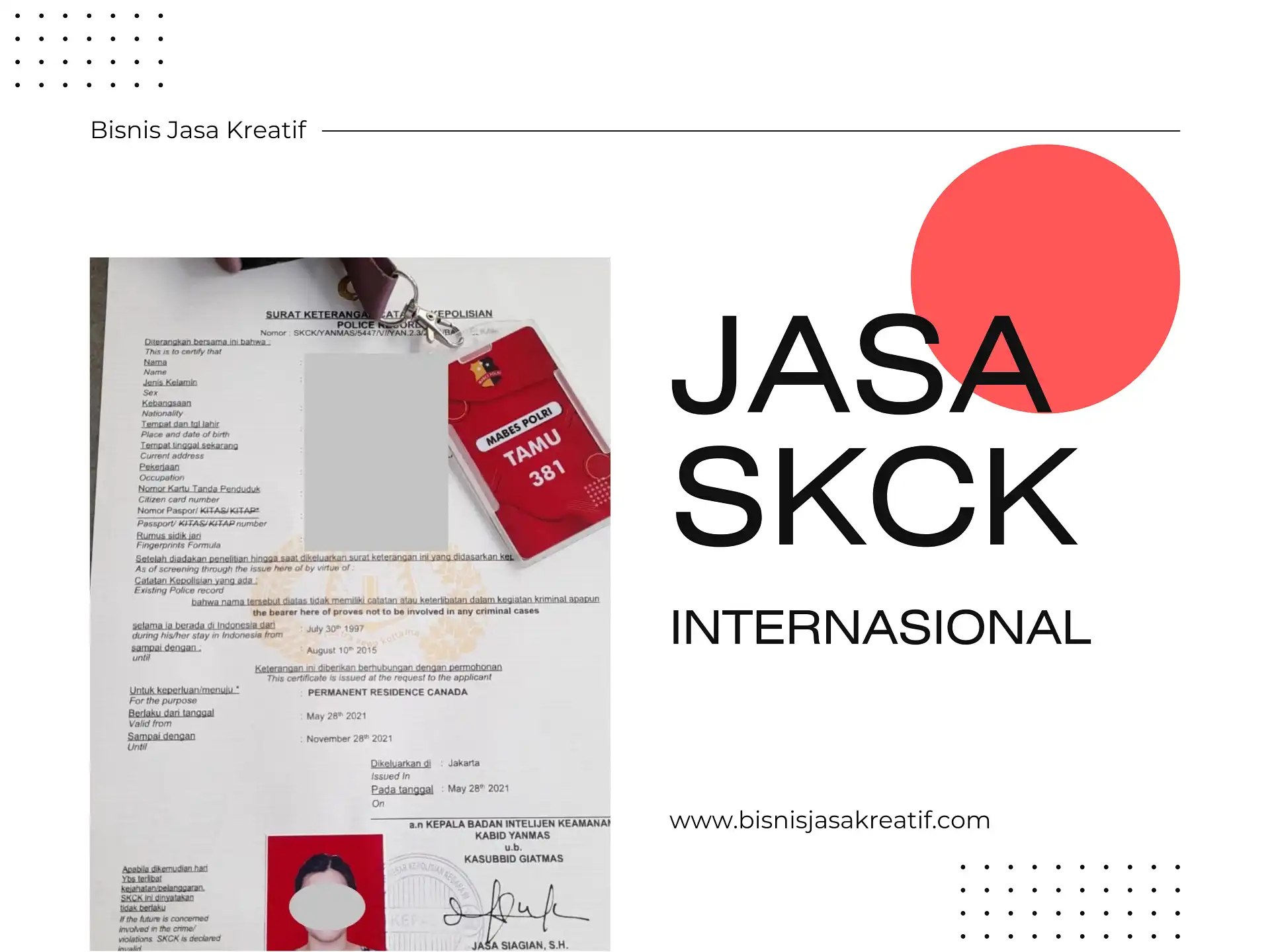 Jasa SKCK Internasional Mabes Polri